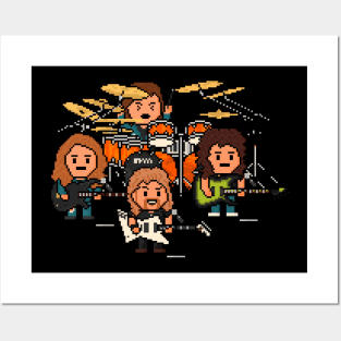 Rock Battle Pixel Heavy Metal Band Posters and Art